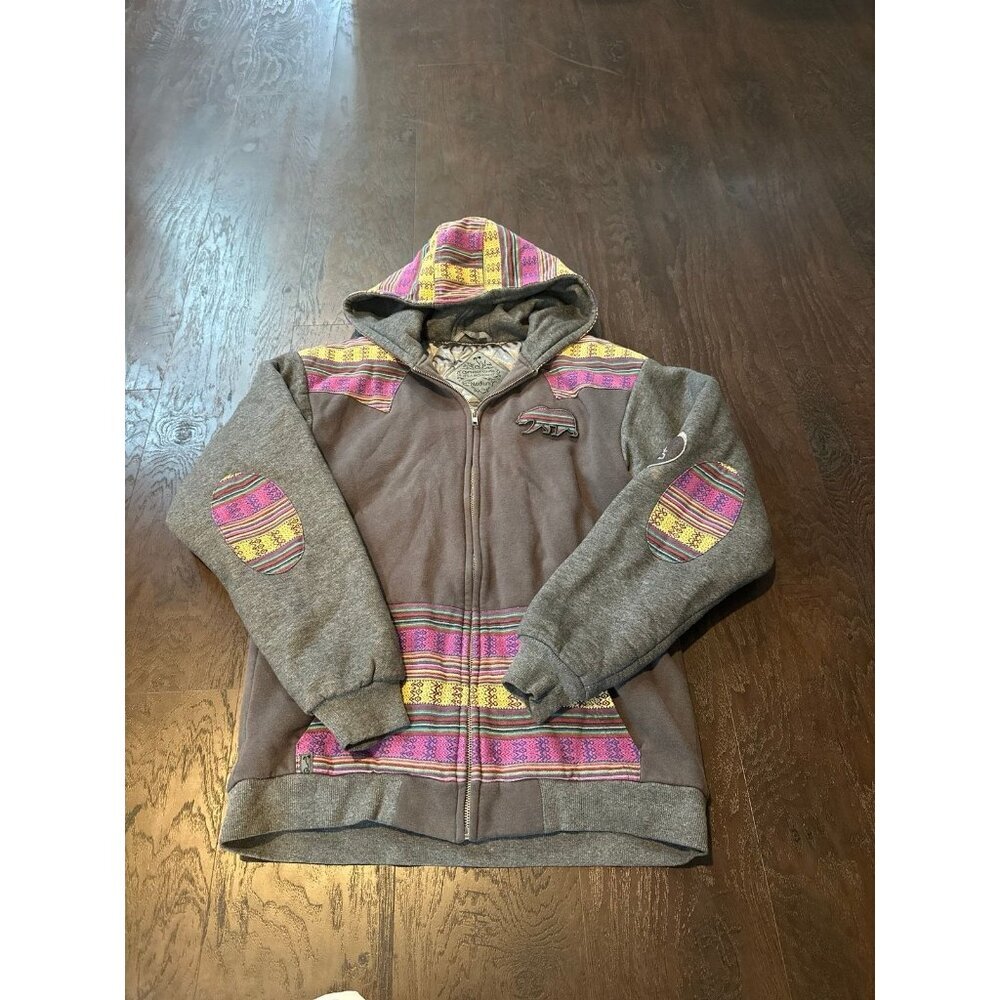 Grassroots women’s medium quilted zippered jacket with hood g24‎